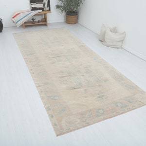 Vintage Turkish Rug, Turkish Rug 5x11, Anatolian Rug, Oushak Rug,Natural Rug,Vintage Rug 5x11,Turkish Faded Rug,Muted Rug,Handmade Rug,15670