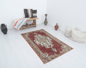 3x5 ヴィンテージ トルコ絨毯：手織りウール アナトリア絨毯 - Etsy 日本