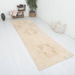 3x12, Natural Runner Rug, Kitchen Rug, Runner 3x12,Turkish Runner,Vintage Runner,Runner Rug,Anatolian Runner,Oushak Runner,Hallway Rug,13817