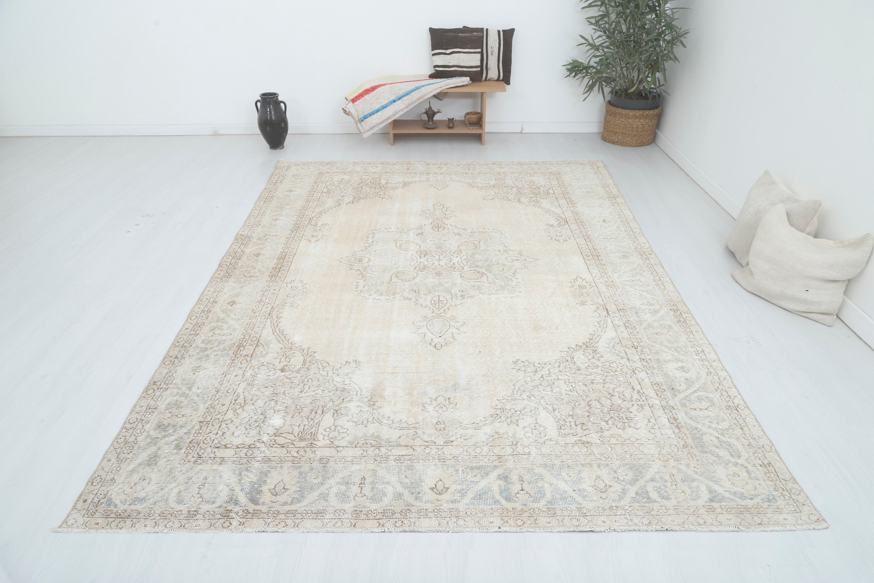 acohug＊ Oushak rug メダリオン トルコラグ 86×58 acohug