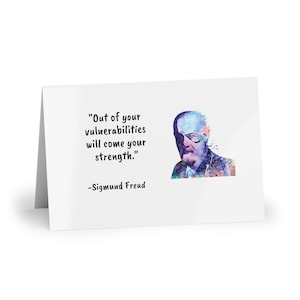 Freud, Sigmund Freud, Freud Greeting Card, Psychiatrist Gift, Therapist Gift, Psych Gift, Mental Health, Therapist Card, Psychiatrist Card
