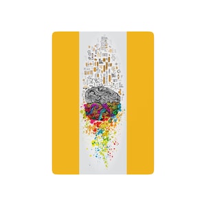Artistic Brain Poker Playing Cards - Unique Deck, Gift for Gamers, Casino Lover, Card Games, Fun Party Accessories, Psychology, Psychiatrist