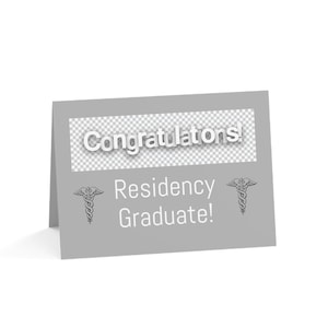Residency Graduation Card, Doctor Greeting Cards (1, 10, 30, and 50pcs), New Doctor Gift, New Attending, Resident Card, Graduation Card