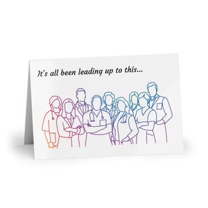 Medical Greeting Cards (Set of 1 or 10) - Perfect for first day on the medical job, Motivational Notes, Special Occasions, First day of work