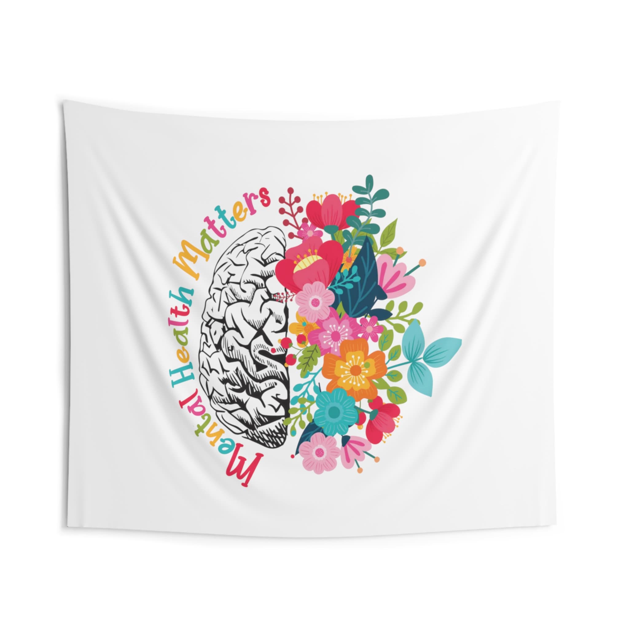 Mental Health Matters Indoor Wall Tapestry, Mental Health Gift