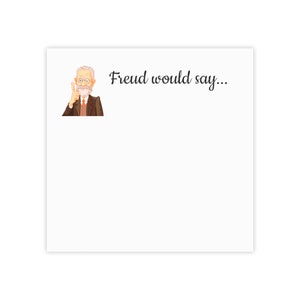Freud office supplies, Sigmund Freud, Post-it® Note Pads, Psych Sticky Notes, Therapist gift, Psychiatrist gift, Mental health gift