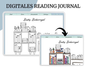 Lesetagebuch Deutsch Digital | GoodNotes | Buch Tagebuch | ausdruckbar