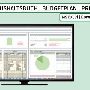 Budget Book | Budget | savings | Excel Template | German