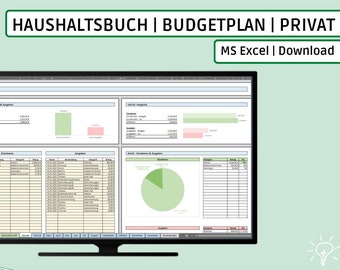 Budget Book | Budget | savings | Excel Template | German