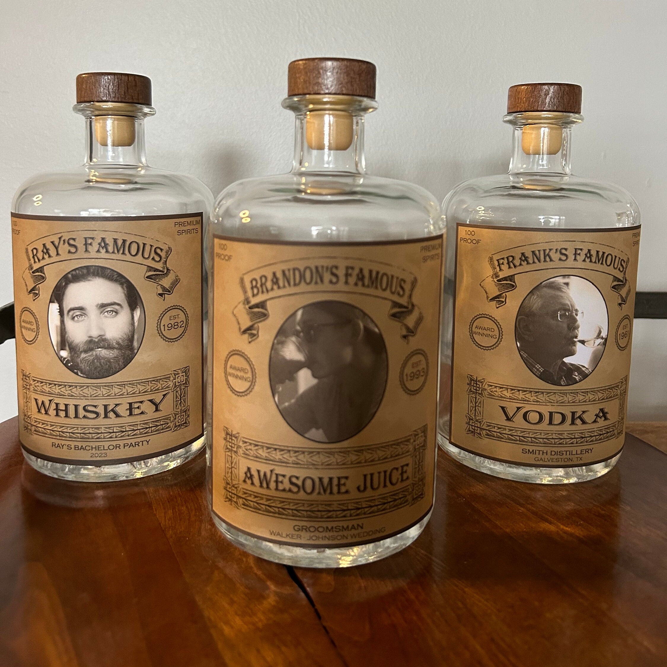 Personalized Custom Vintage Style Liquor Bottle/decanter, Liquor