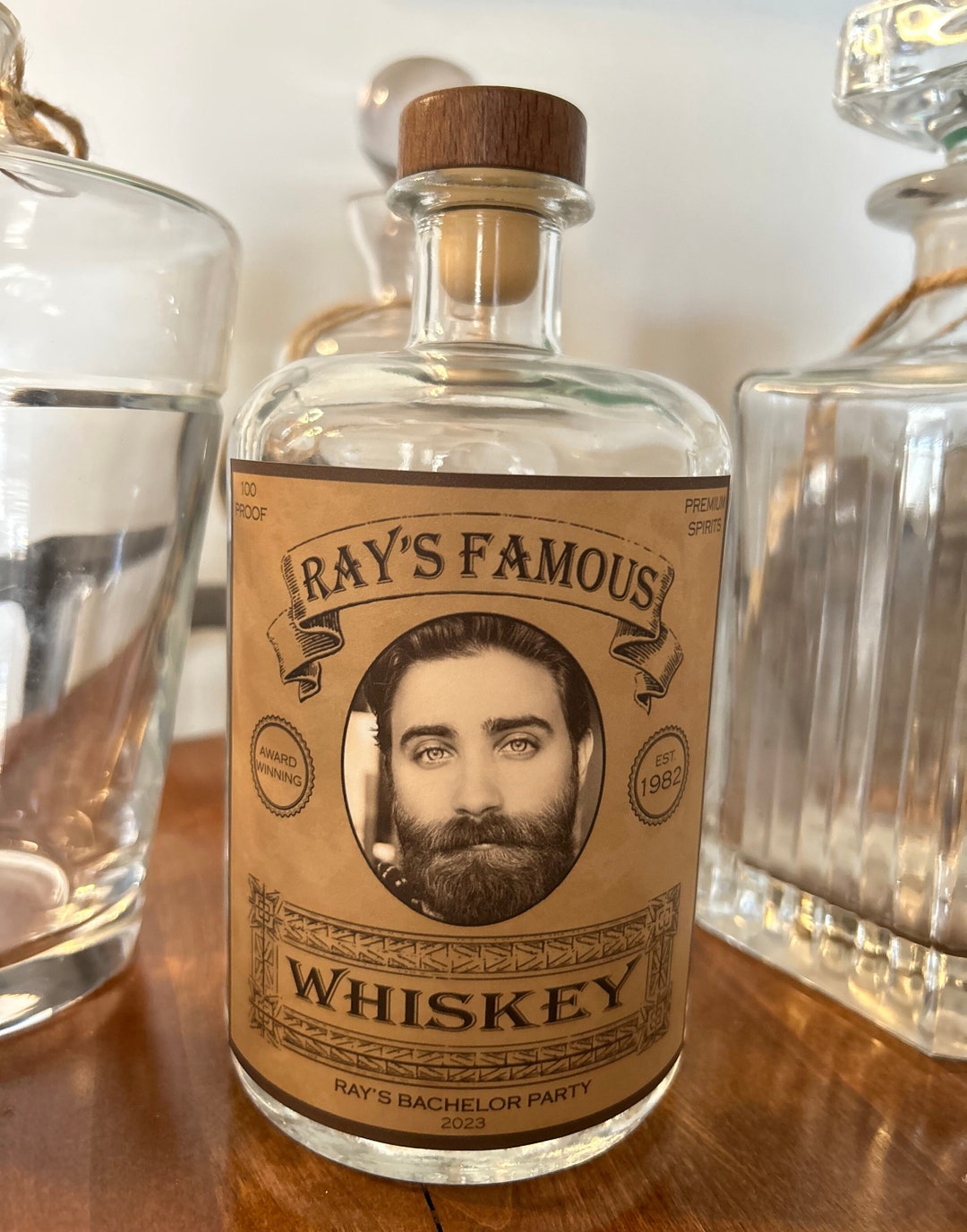 Personalized Custom Vintage Style Liquor Bottle/decanter, Liquor