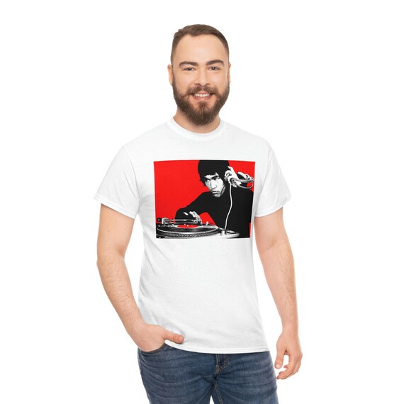 Bruce Lee DJ Vinyl Unisex Heavy Cotton Tee White T-shirt - Etsy