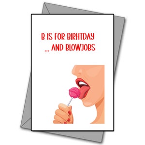 Verjaardagskaarten - B voor Bl**j*b - Funny Boyfriend-kaart - Rude Boyfriend-verjaardagskaart - Rude Husband-verjaardagskaart - Funny Husband-kaart