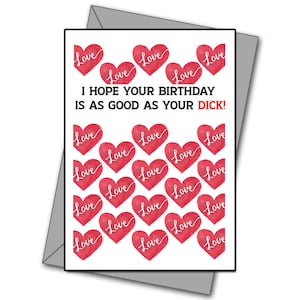 Happy Birthday cards - Good Birthday - Funny Boyfriend card - Rude Boyfriend Birthday card - Rude Husband birthday card - Funny Husband card