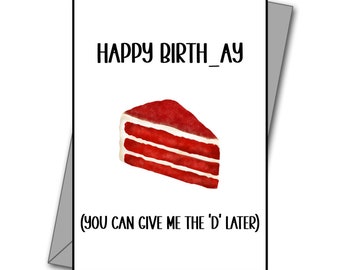 Funny Birthday Card – Rude Husband/Boyfriend, Adult Humor