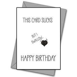 Happy Birthday cards - Funny Boyfriend card - Rude Boyfriend Birthday card - Rude Husband birthday card - Funny Husband card - Birthday