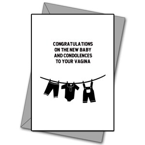New baby - New mum - New mother - First time mum - Funny new born card - rude new born card - New born - new born card - Congratulations