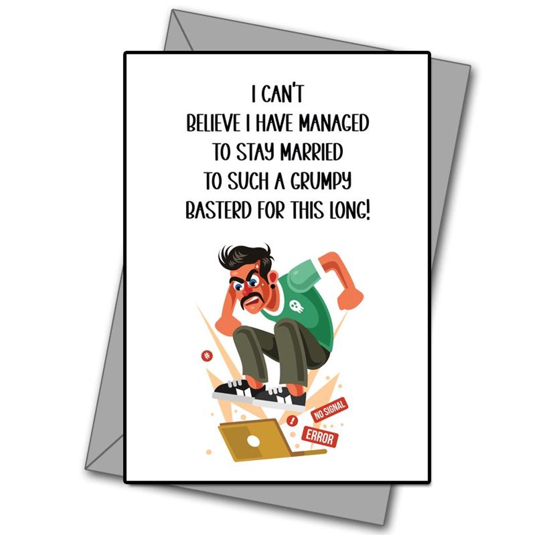 Happy Anniversary Cards Anniversary Card Funny Card Rude Anniversary ...