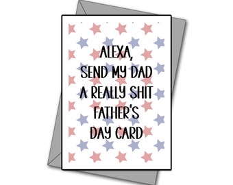 Fathers Day Card, Funny Fathers Day Card, Funny, Personalized, Card, Cards, Daughter, Son, Personalised, Custom,