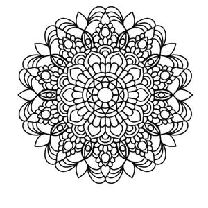 Mandala Colouring Page – Digital Download (A4)