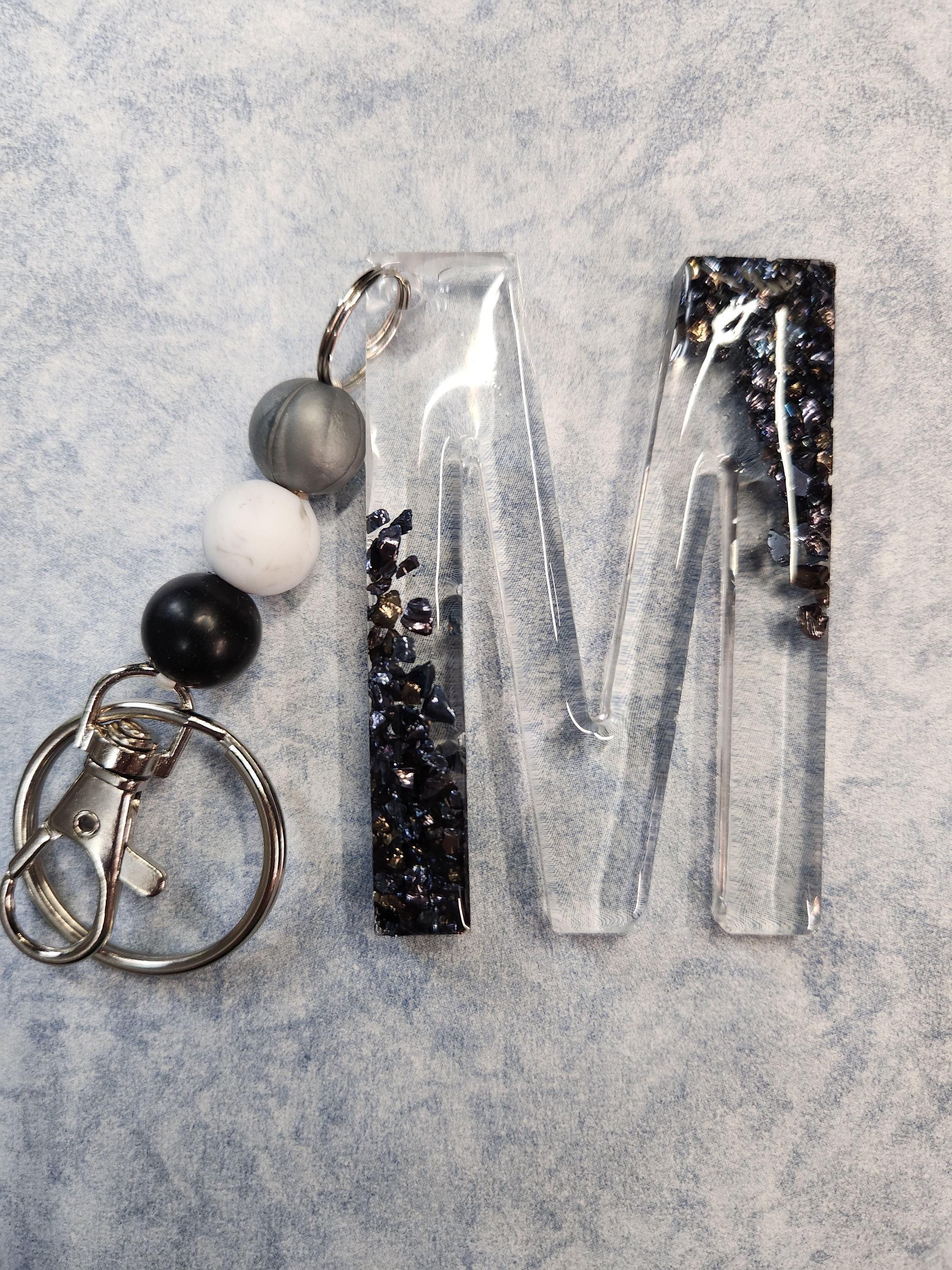 Letter M Keychain Zipper Pull