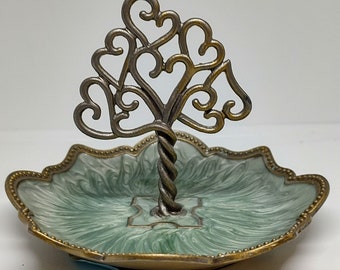 Cynthia Rowley Jewellery Tree Enamel and Brass Ring Holder