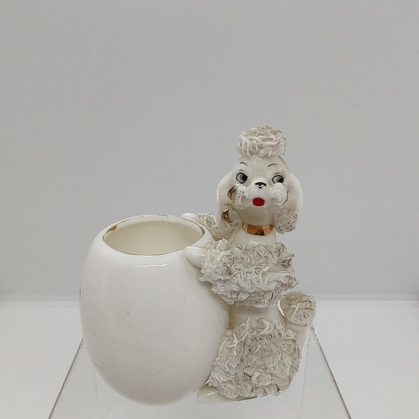 Kitschy cute Spaghetti Poodle planter/Vase or pencil holder