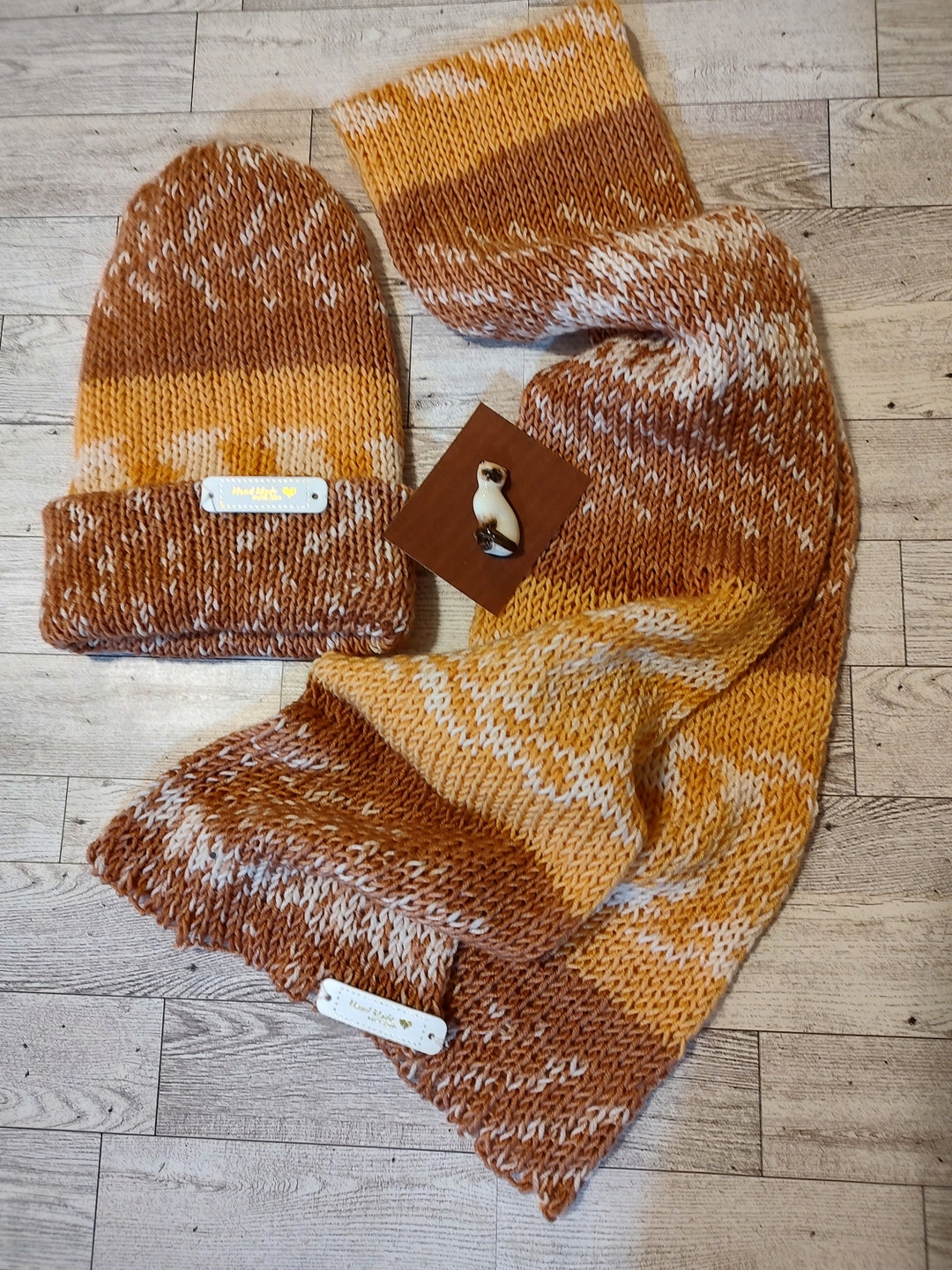 Lime Brown Shirt and Trouser with Scarf (STITCHED)