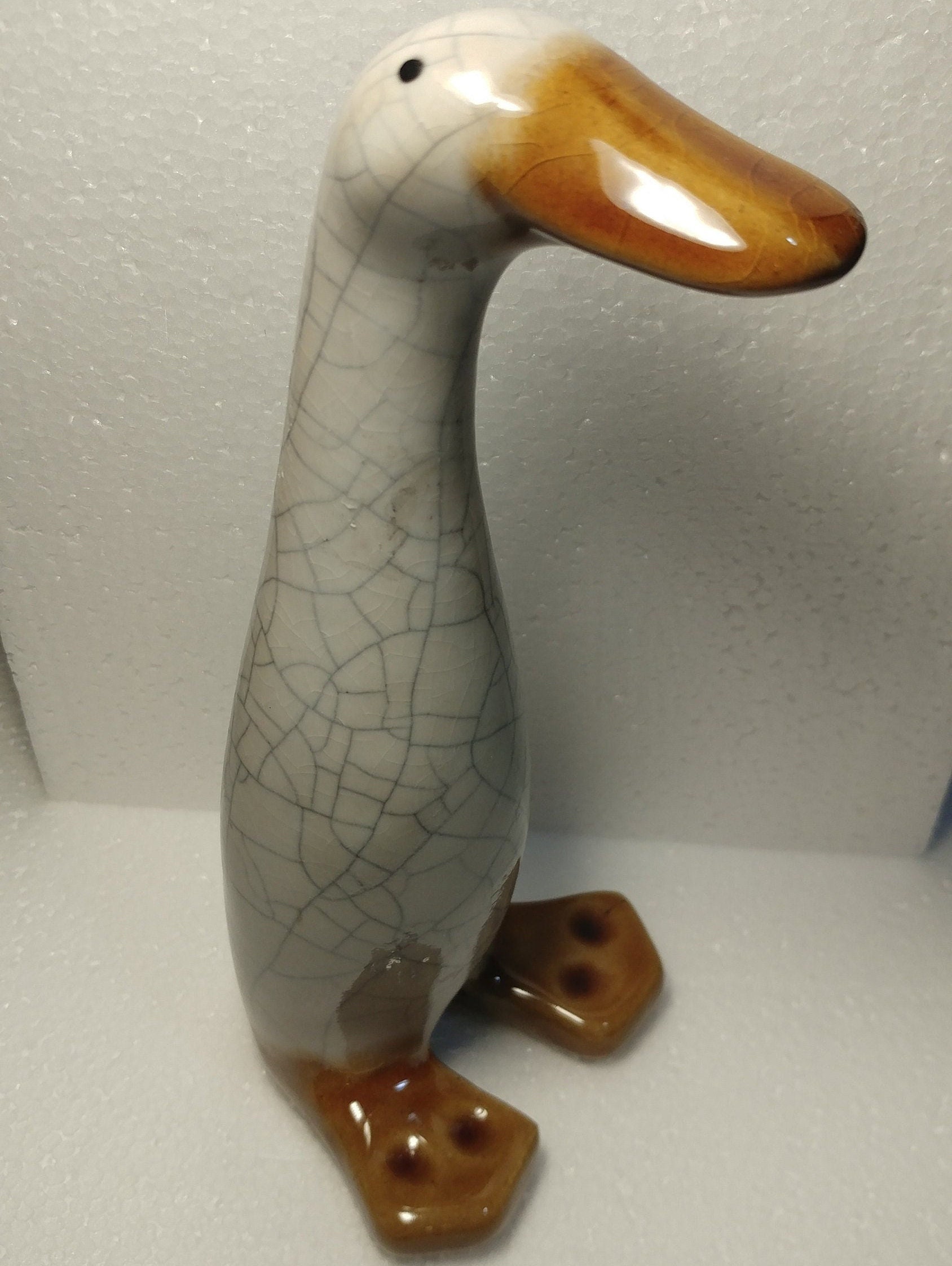 Ceramic Goose Figurine Etsy
