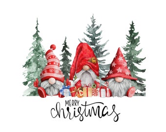 Merry Christmas Gnomes Png for Sublimation, Christmas Tree Christmas Gifts Png Design, Winter Gnomes Png Sublimation,Christmas Sublimation