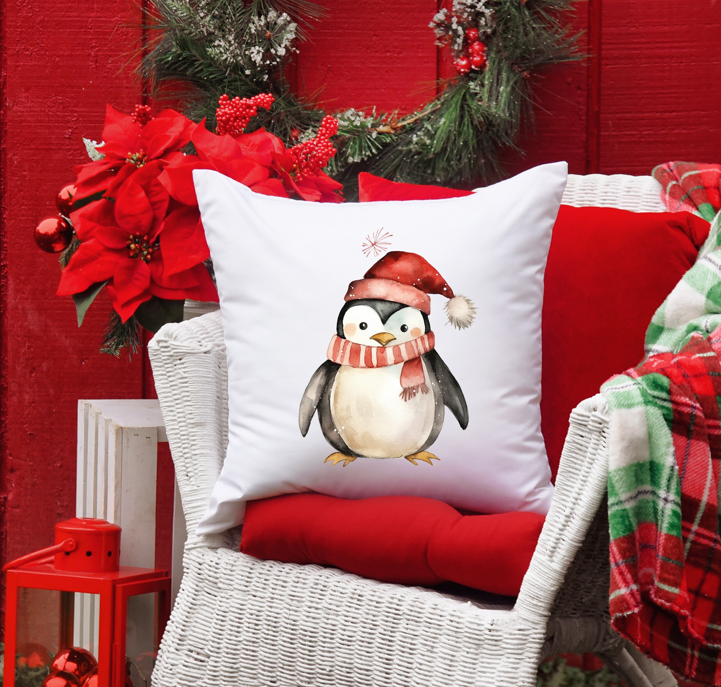 Watercolor Christmas Clipart Bundle, PNG Bundle, XMAS Collection, Cute ...