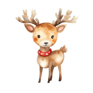 Watercolor Christmas Clipart Bundle, PNG Bundle, XMAS Collection, Cute ...