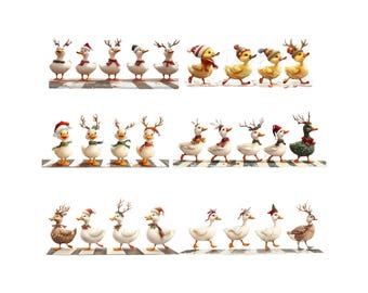 6 Duck Christmas Png, Funny Christmas Ducks Png,  Funny Animals Christmas Png, Farm Lover Gift,Christmas Holiday Png,Sublimation, Xmas Shirt