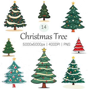 Minimalistic Christmas Tree Clipart, Printable Watercolor clipart, Holiday, Festive, PNG, Winter, Digital download,Paper craft,Junk Journals
