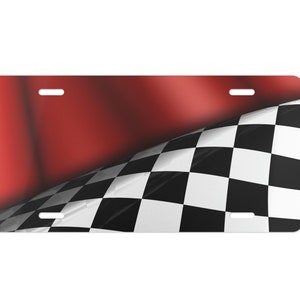 Checkered Edge Vanity Plate