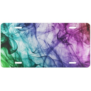 Rainbow Smoke Vanity Plate