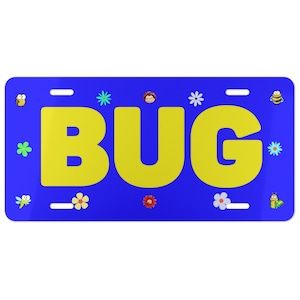 Bug Vanity Plate - Blue