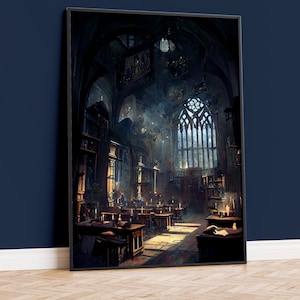 Magical School Defence Against the Dark Arts Classroom Premium Matte Paper Poster Wall Art, Art Print, Wall Decor