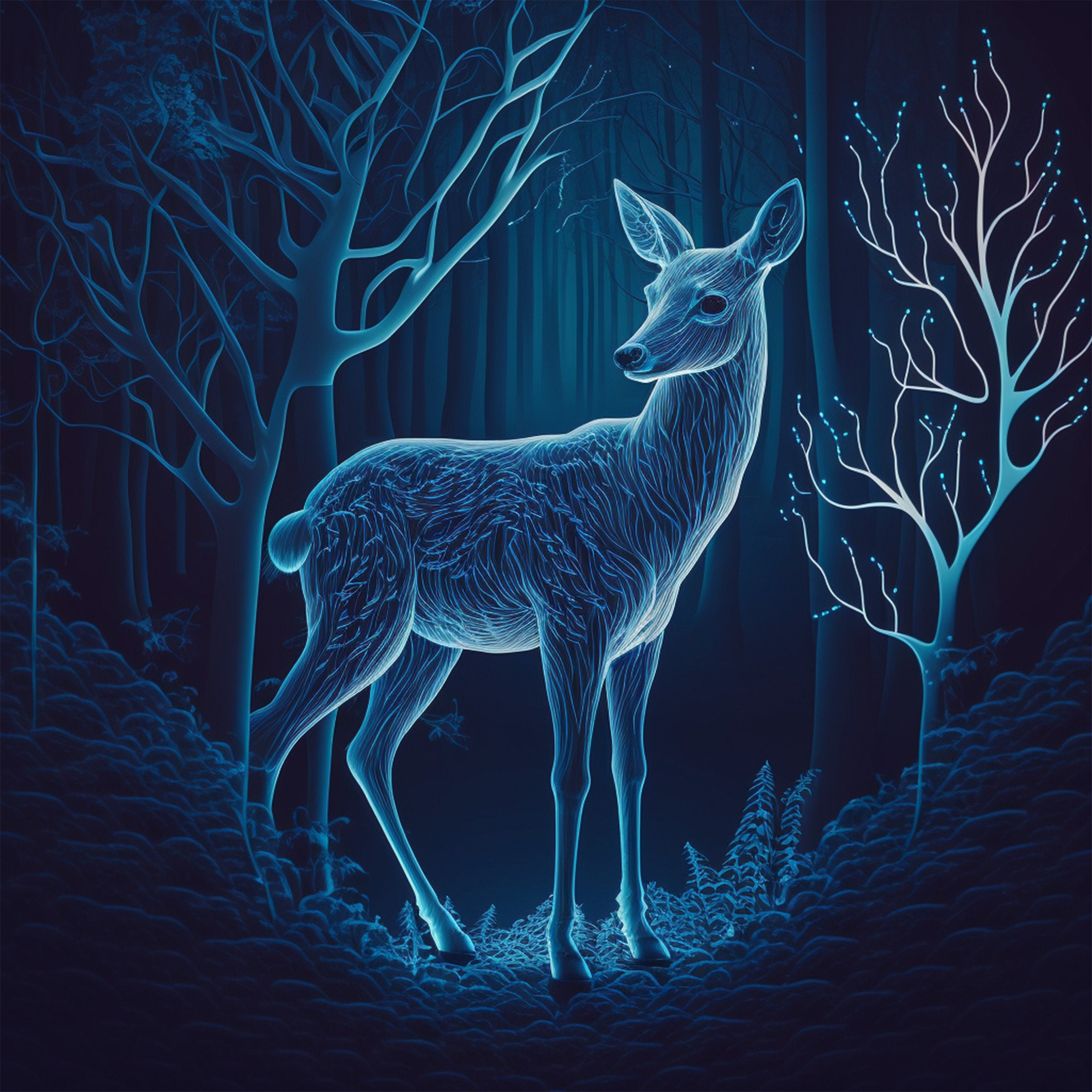 Harry Potter Patronus Stag And Doe Watercolor II Shower Curtain by Ink Well  - Pixels