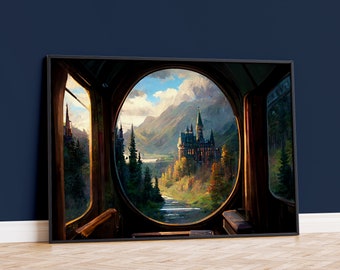 Magical School Train Ride Matte Art Print, Wall Decor