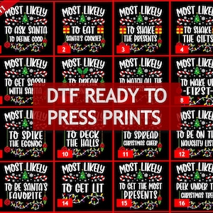 56 Quotes DTF Most Likely To Christmas Designs, Christmas Family Shirt, Matching Christmas DTF, DTF Transfers Ready For Press Christmas