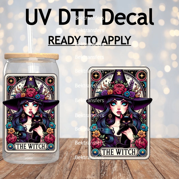 UV DTF The Witch Decals /Sticker | Cup Decal | Laptop Decal | Ready To Apply Permanent | No Heat Req'd | Waterproof | 4'' High