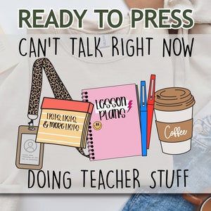 Teacher Things Apple, DTF Transfers, Ready to Press, T-shirt - Inspire  Uplift