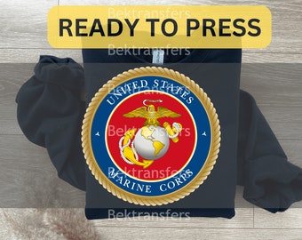 DTF-Transfers, druckfertig, T-Shirt-Transfers, Wärmetransfers, Direkt auf Film, Logos der US-Armee, United States Marine Corps