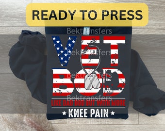 DTF Transfer, Ready to Press, T-shirt Transfers, Heat Transfer, Direct to Film, Patriotic DTF, Military DTF, Vet Bod Like Dad Bod