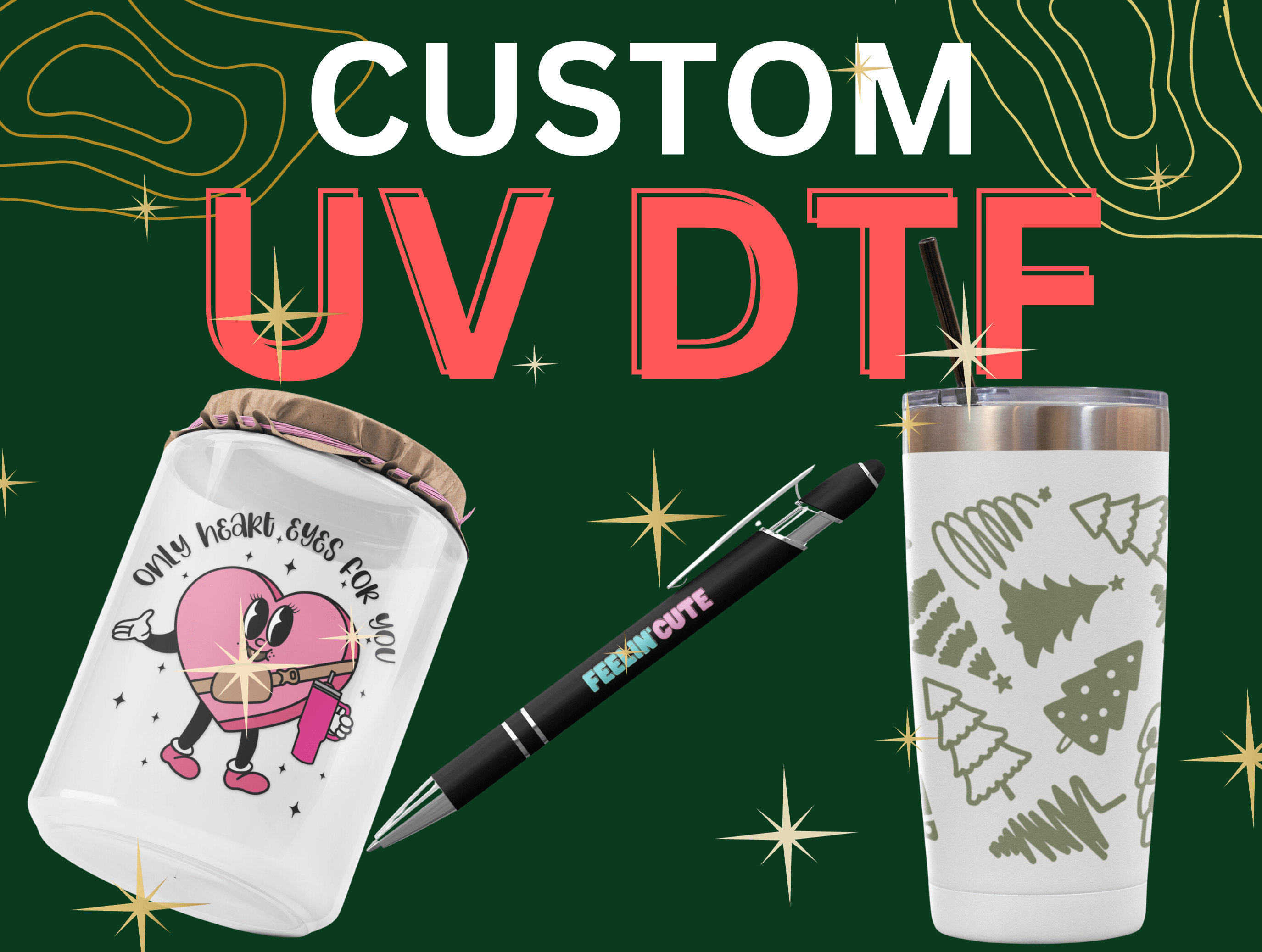 Wholesale UV DTF Cup wraps Custom – pretty transfers