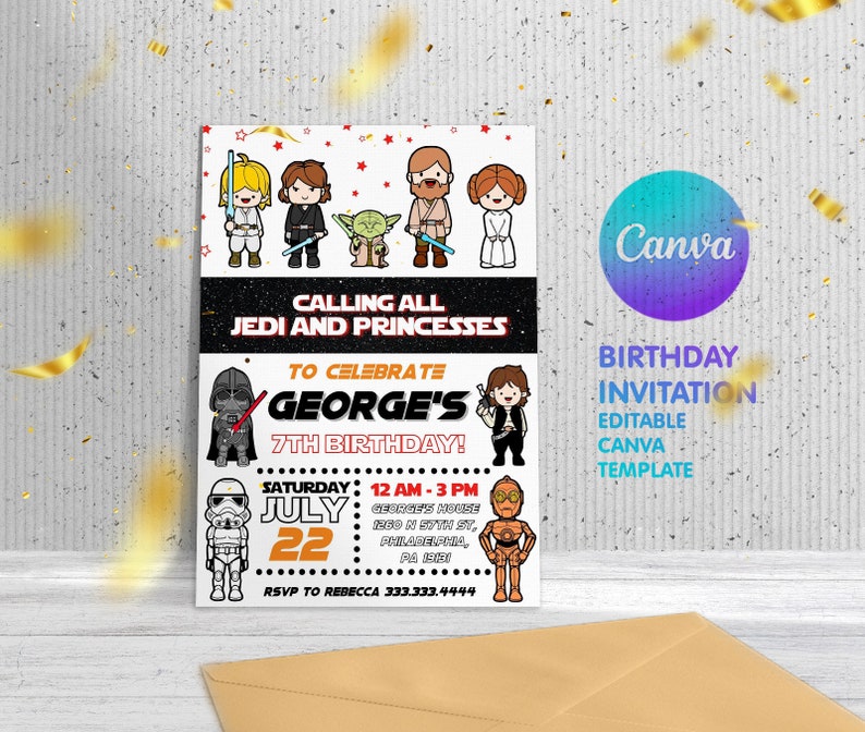 Star wars invitation instant download stormtrooper invitation