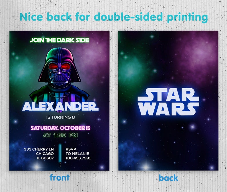 Editable Invitation, Printable Birthday Invite, Instant Download, Wars ...