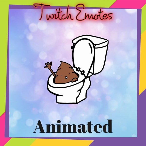 Poop animated emotes, twitch emotes, discord emotes, streamer emotes, funny emotes, toilet humor  emotes