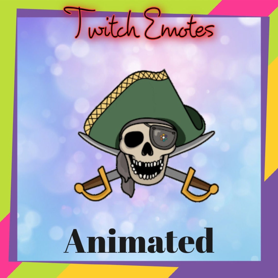 Pirate Skull and Crossbones Animated Emotes, Twitch Emotes, Cool Emotes